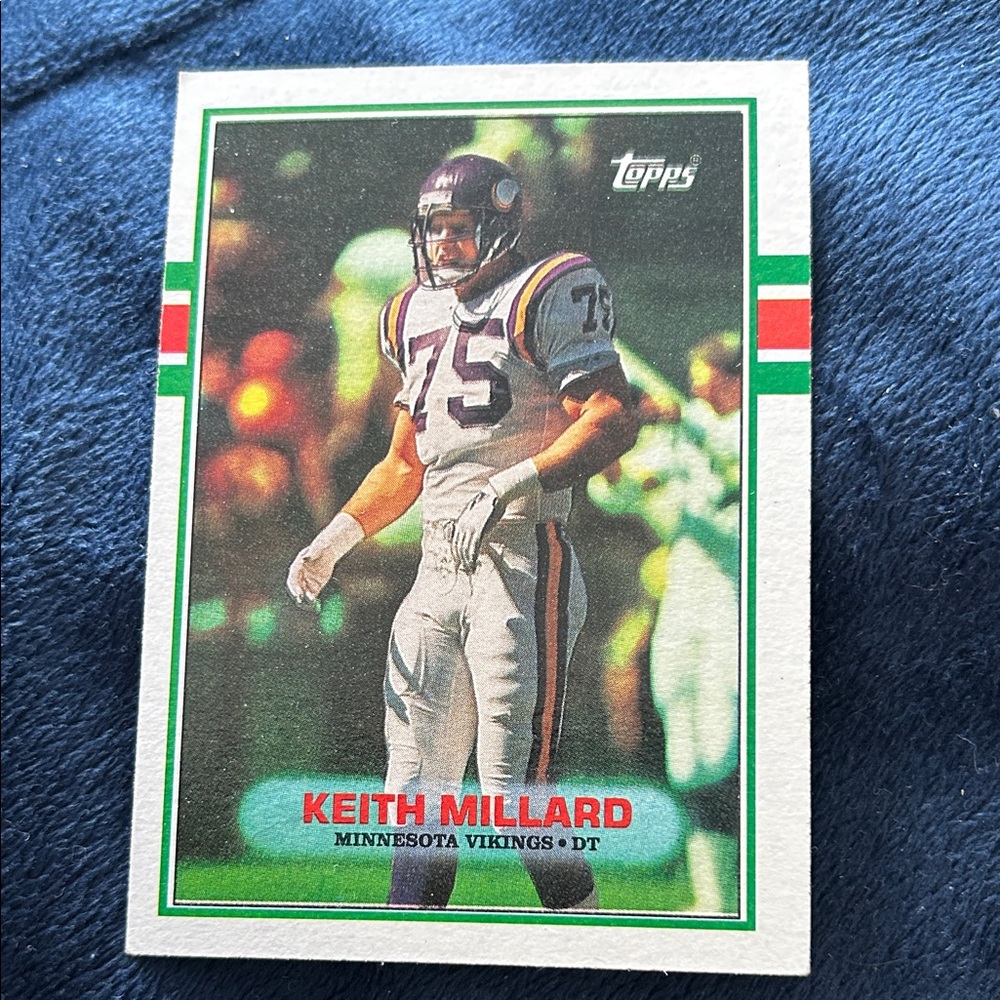 Topps Football Card with Purple and White Uniform